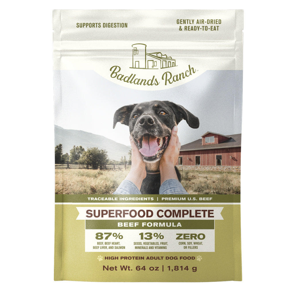 Badlands Ranch Superfood Complete Beef Formula Air-Dried Dog Food - 64 oz