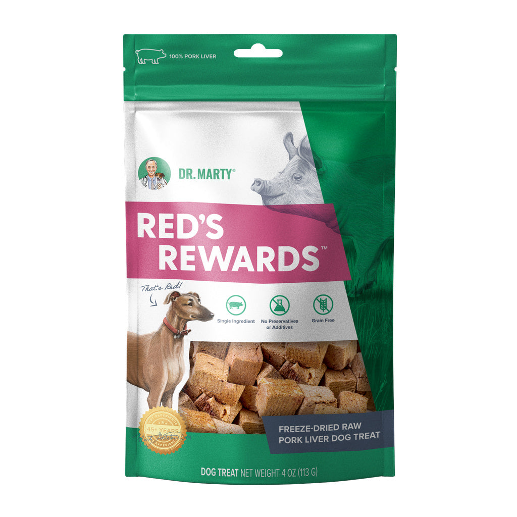 Dr. Marty Red's Rewards Freeze-Dried Pork Liver Dog Treats - 4 oz