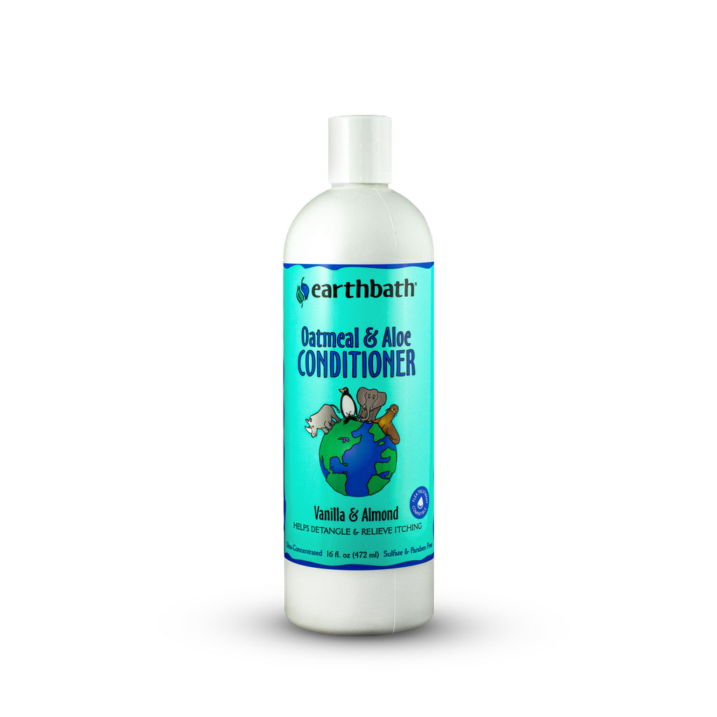 Earthbath Oatmeal & Aloe Conditioner, Vanilla Almond Scent, 16 oz - For Dogs & Cats