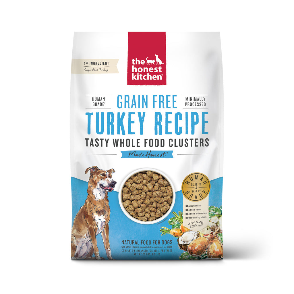 The Honest Kitchen Whole Food Clusters Grain Free Turkey Dry Dog Food, 20 lb Bag