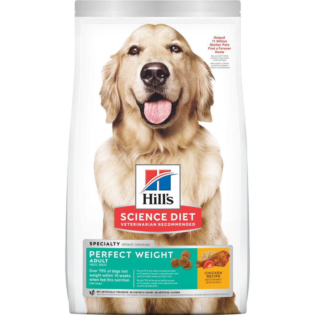 Hill's Science Diet Perfect Weight Adult Chicken Recipe Dry Dog Food, 25 lb Bag