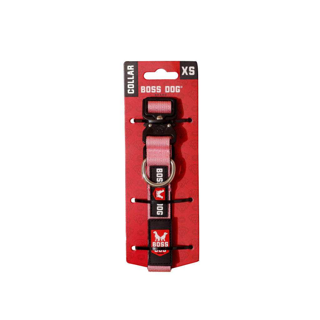 Boss Dog Tactical Extra Small Pink Collar (1" wide): 11"-14" adjustable