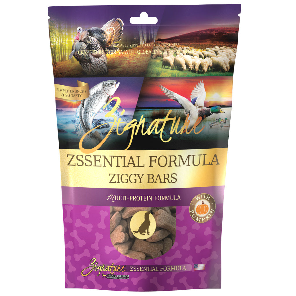 Zignature Zssential Formula Ziggy Bars Dog Treats - 12 oz Biscuit, Limited Ingredient