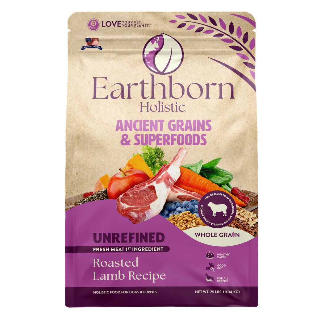 Earthborn Holistic Ancient Grain Roasted Lamb Dry Dog Food, 25 lb