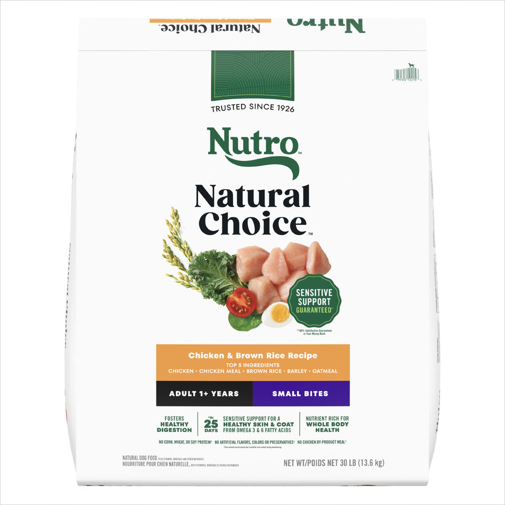Nutro Natural Choice Small Bites Adult Chicken & Brown Rice Dry Dog Food - 30lbs
