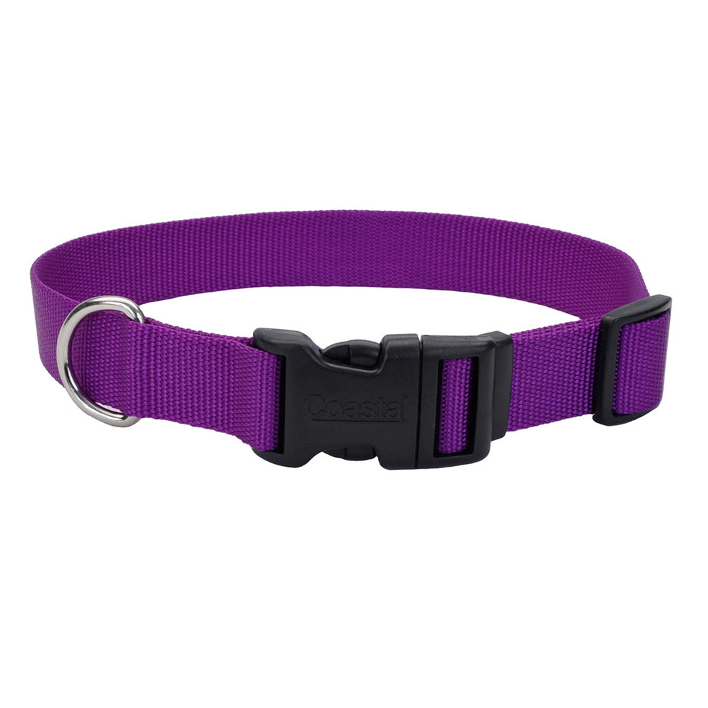 Coastal Pet Nylon Dog Collar Purple 5/8" x 10-14" Adjustable