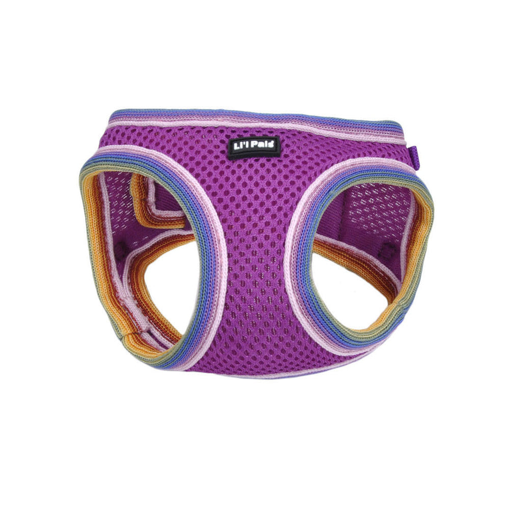 Li'l Pals Comfort Mesh Dog Harness - Step-In Style - Orchid - 3/8" x 10"-12" - Small Dog Harness