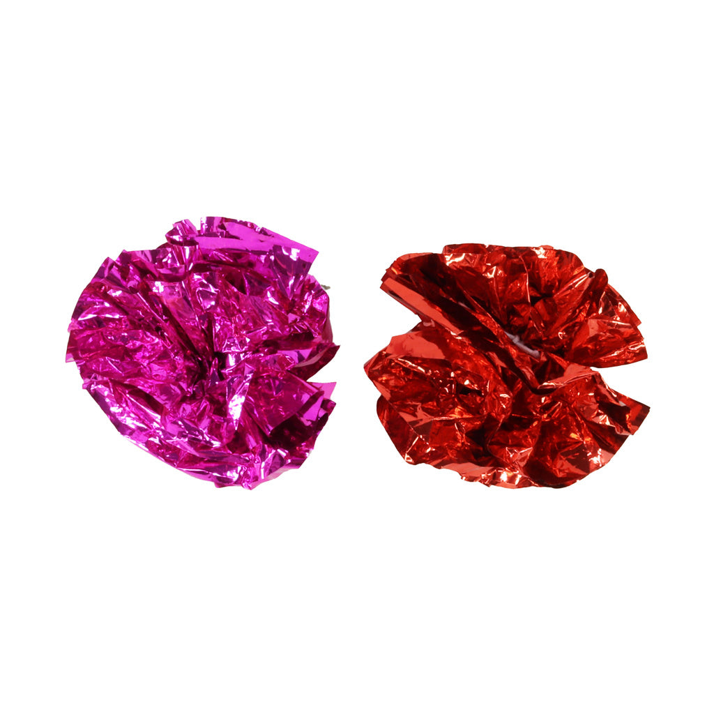 Turbo Krinkle Ball Cat Toy - 2 Pack - Red & Pink - Coastal Pet Products