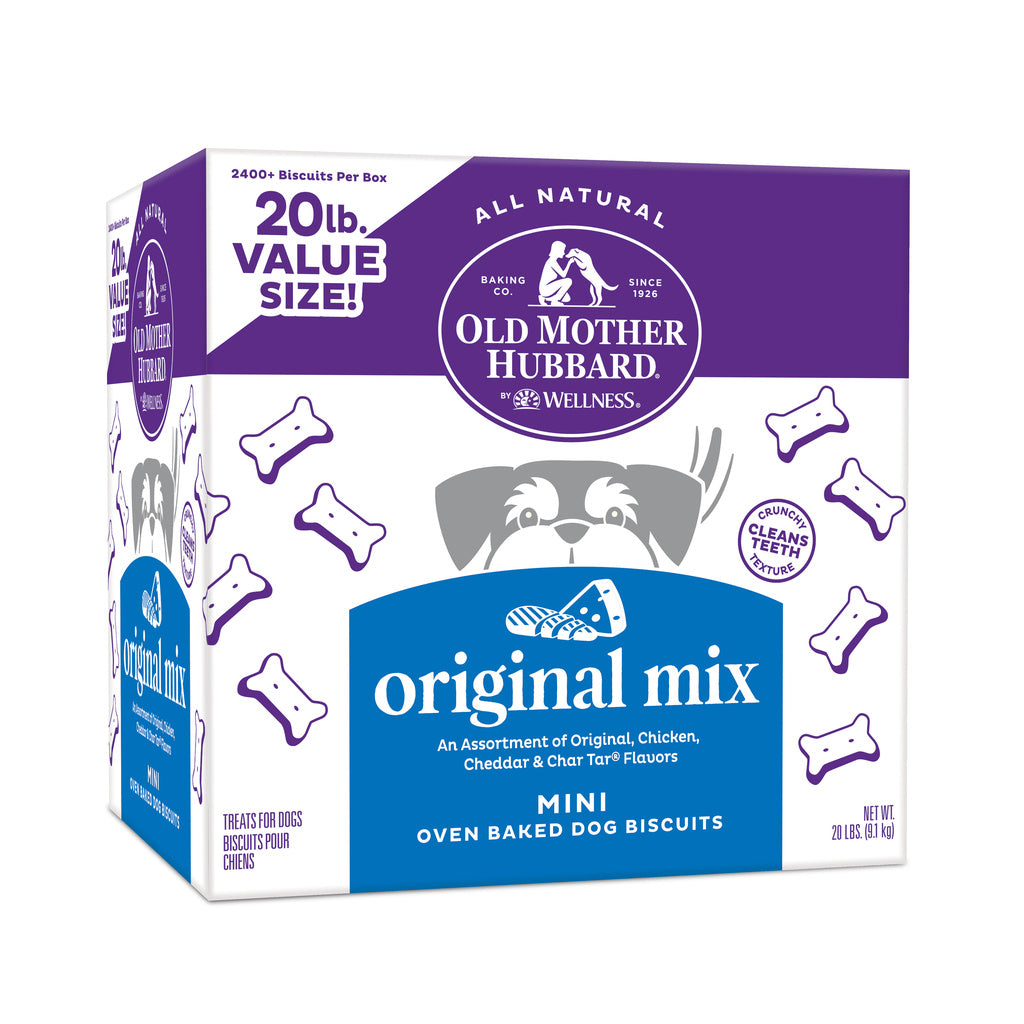 Old Mother Hubbard Classic Crunchy Assorted Mini Dog Biscuits, Natural Treats, 20 lb