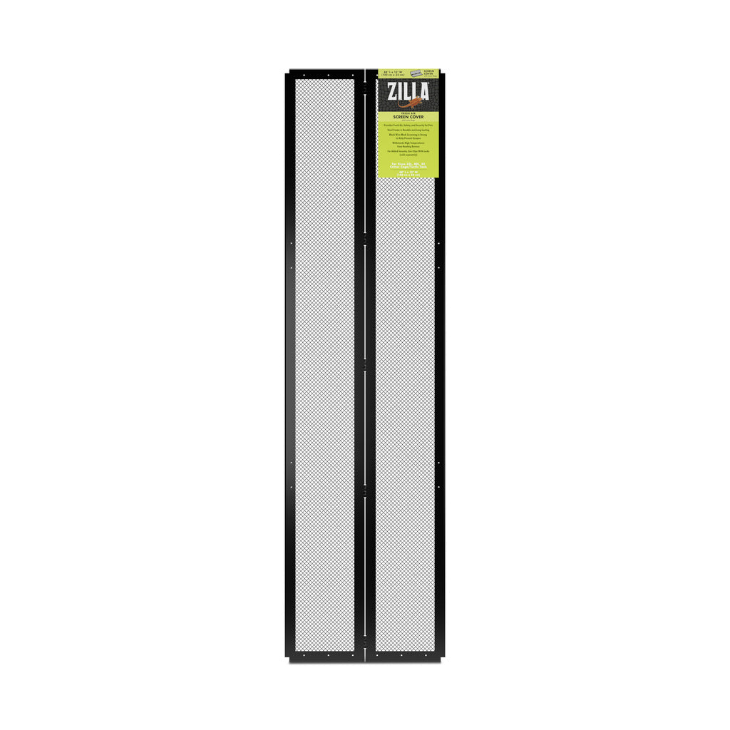 Zilla Fresh Air Screen Cover with Center Hinge - 48 x 13 inch Reptile Terrarium Top