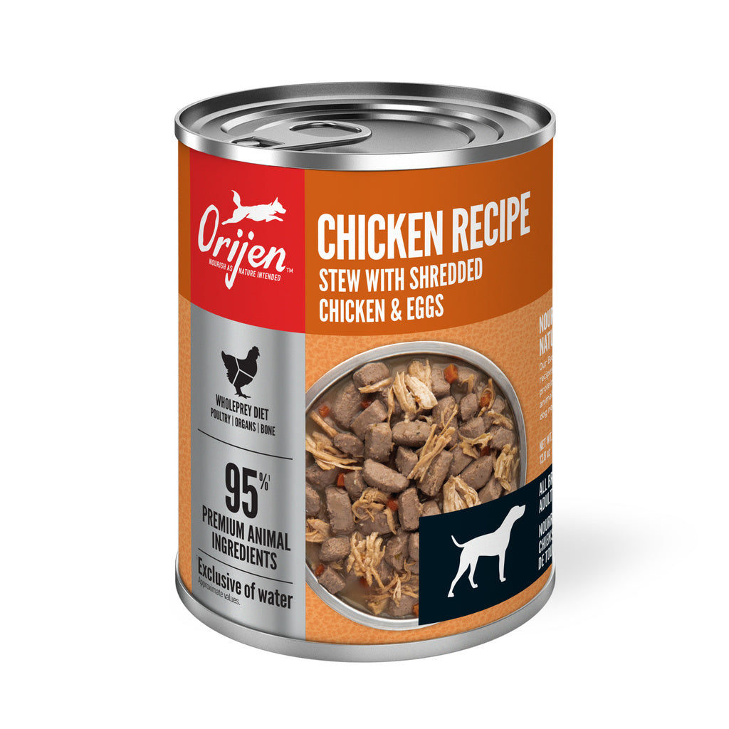 Orijen Chicken Recipe Stew Wet Dog Food with Shredded Chicken & Eggs, 12.8 oz Can