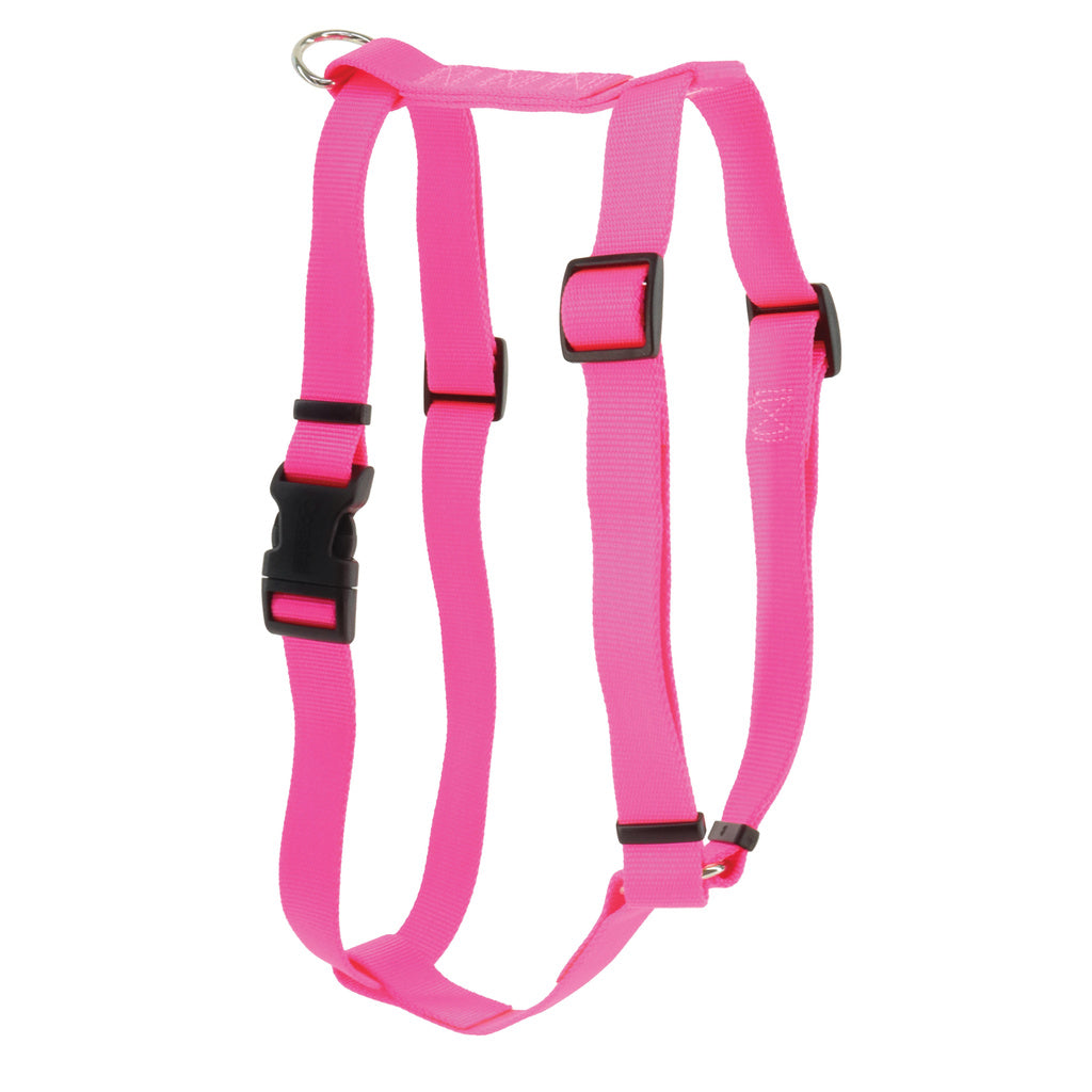 Coastal Standard Adjustable Dog Harness, Neon Pink, 3/4" x 18"-30"