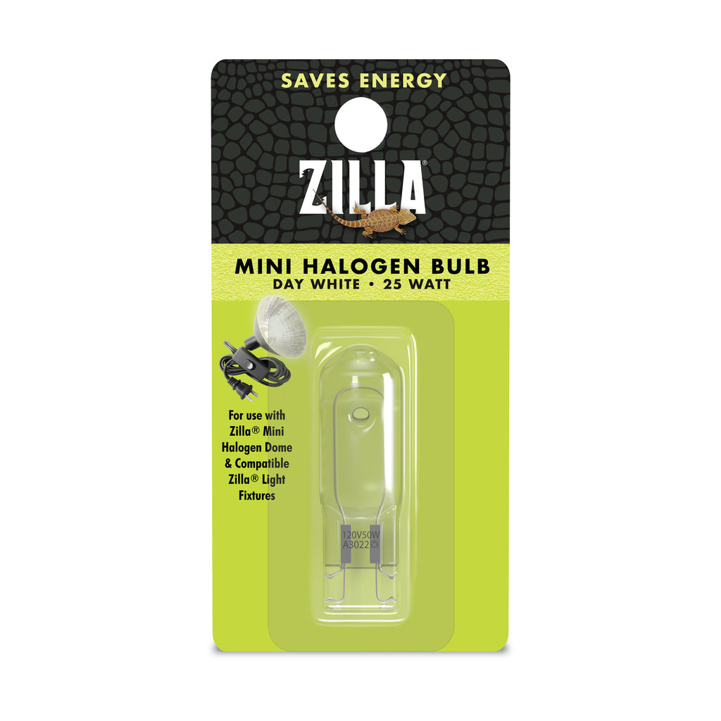 Zilla Mini Halogen Bulb - 25 Watt Day White - Reptile Terrarium Lamp
