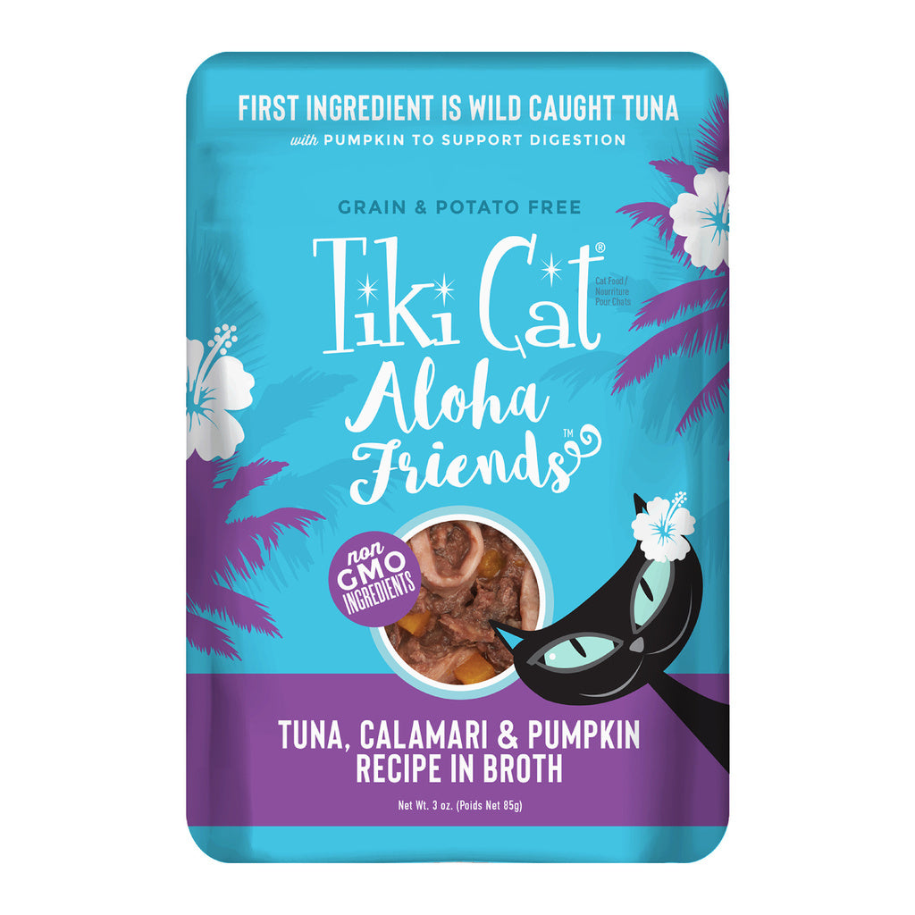 Tiki Cat Aloha Friends Tuna, Calamari & Pumpkin Wet Cat Food, 3 oz Pouch