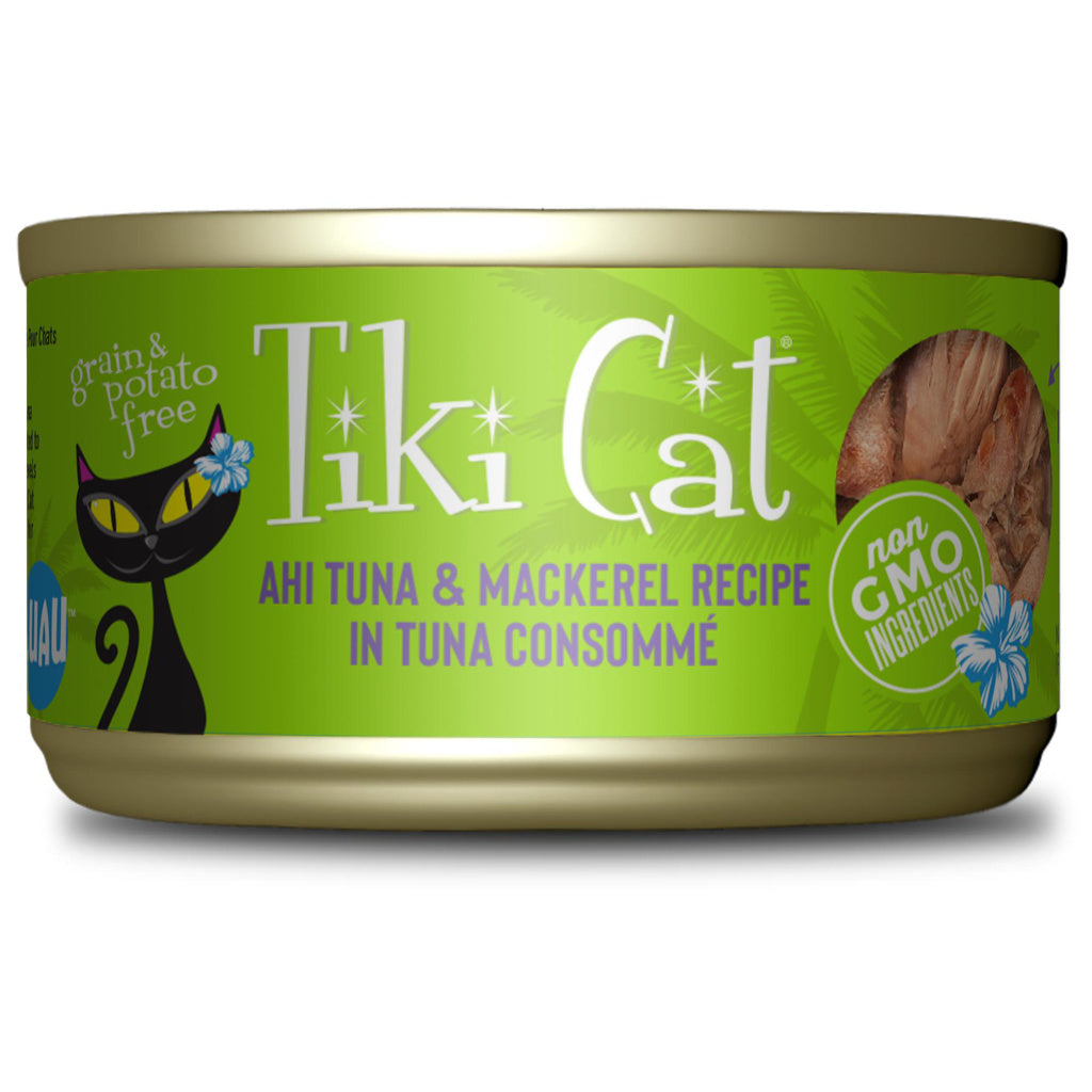 Tiki Cat Papeekeo Luau Ahi Tuna & Mackerel Grain-Free Wet Cat Food, 2.8 oz