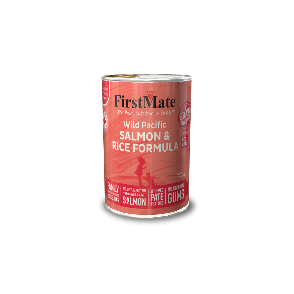 FirstMate Cat Food Grain Friendly Wild Salmon & Rice, 12.2 oz Can