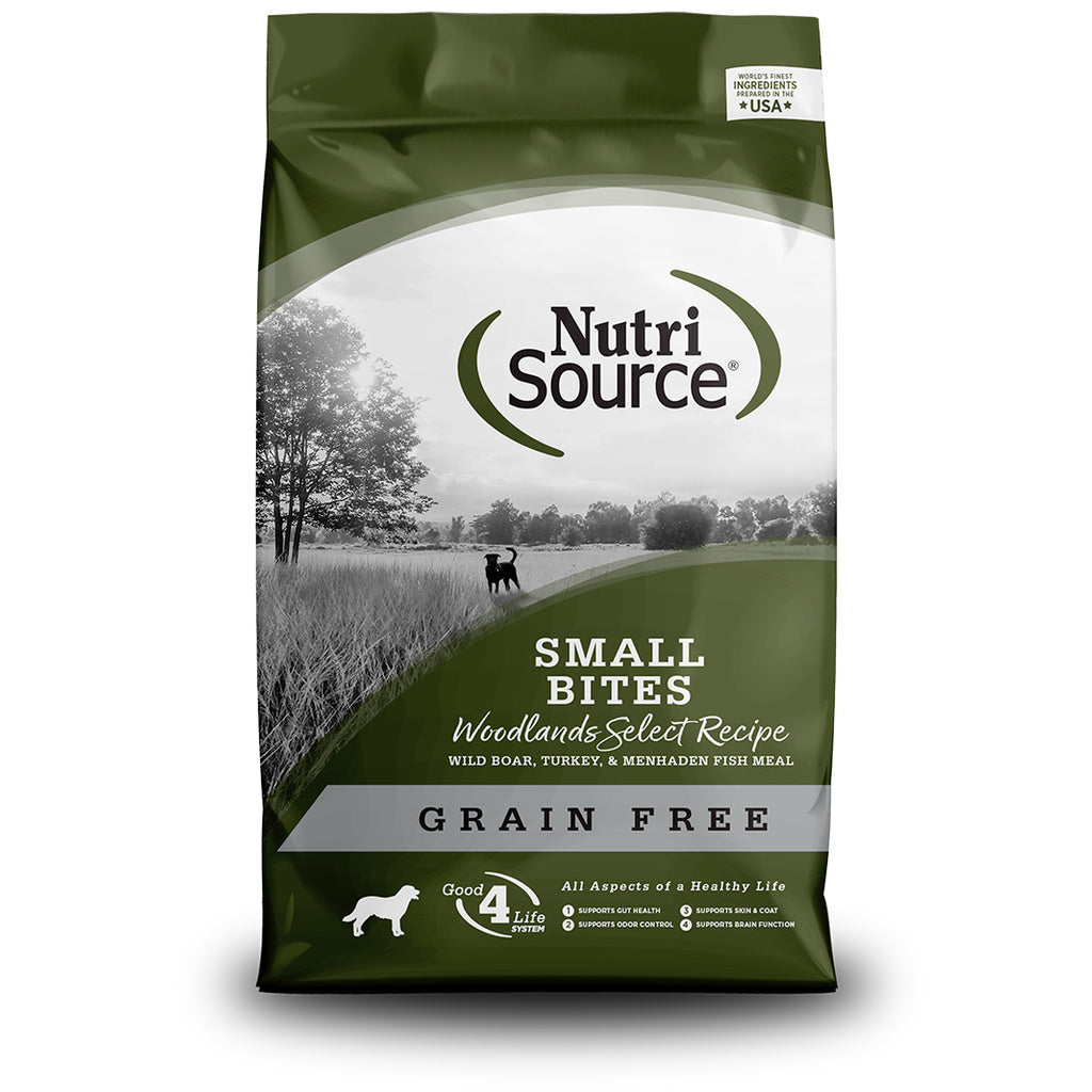 NutriSource Grain Free Woodlands Select Small Bites Dry Dog Food, 4 lb