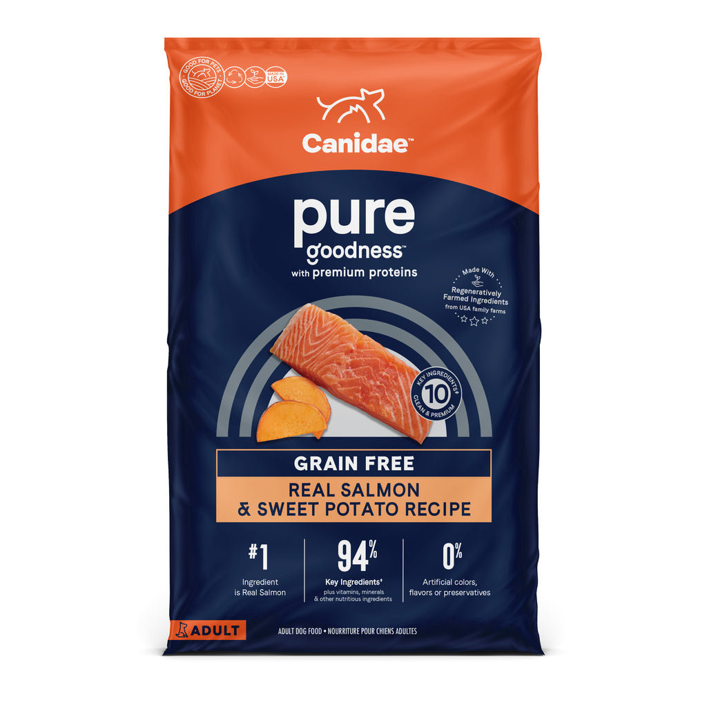 Canidae PURE Grain-Free Salmon & Sweet Potato Dry Dog Food, Limited Ingredient, 22 lb