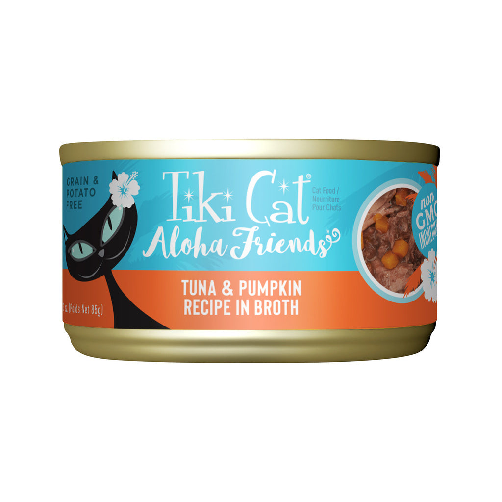 Tiki Cat Aloha Friends Wet Cat Food, Tuna & Pumpkin, 3oz Can