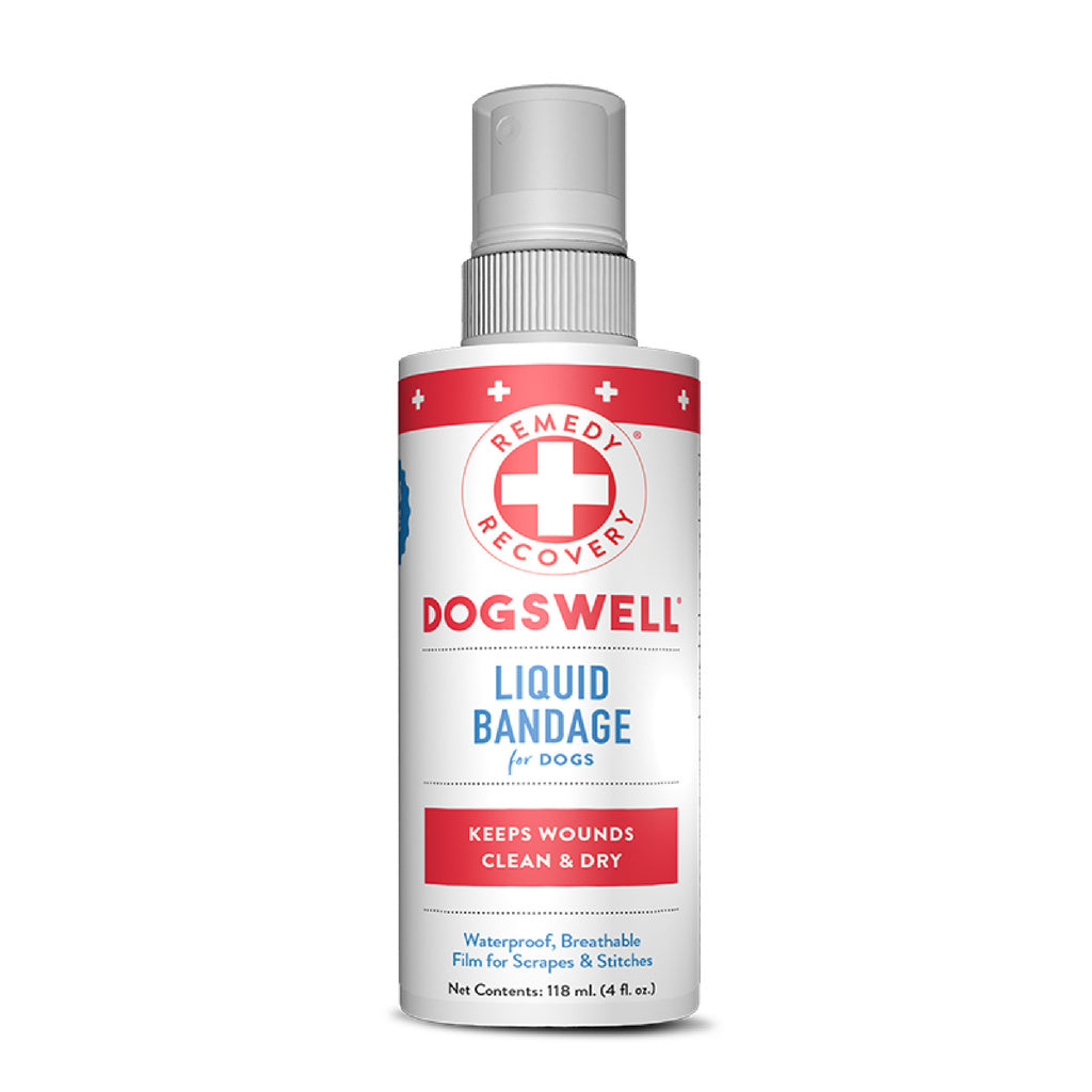 Dogswell Remedy + Recovery Liquid Bandage for Dogs & Cats, 4 oz - Protects Wounds & Hot Spots