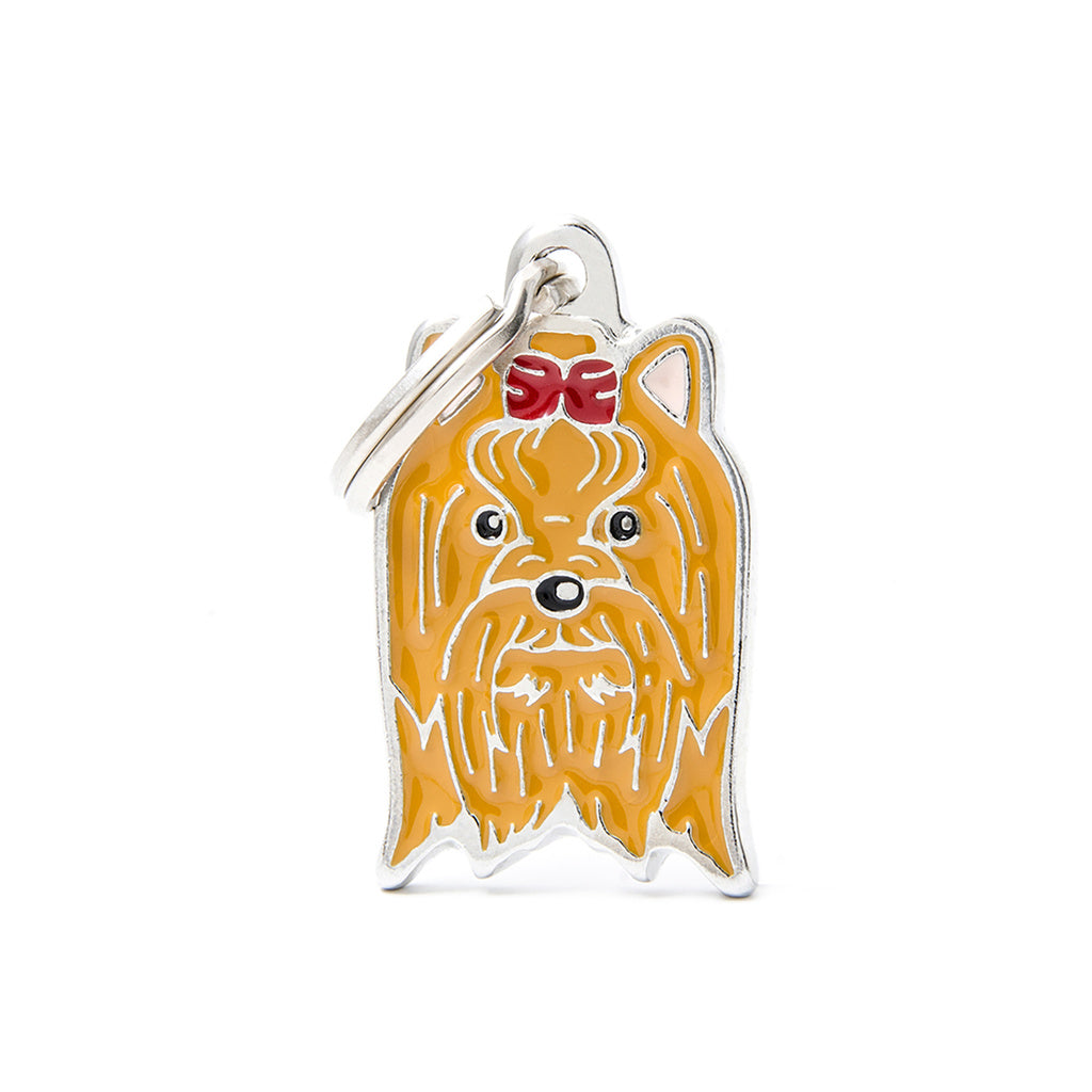 My Family Friends Yorkshire Dog ID Tag - Personalized Engravable Pet Tag, Yorkshire Terrier Breed