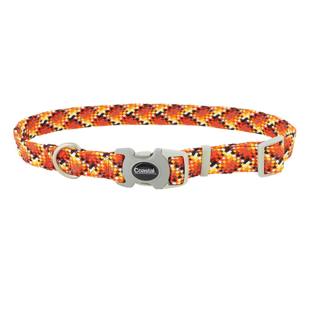 Coastal Pro Active Reflective Dog Collar, Burning Blocks, Large 1" x 18-26"