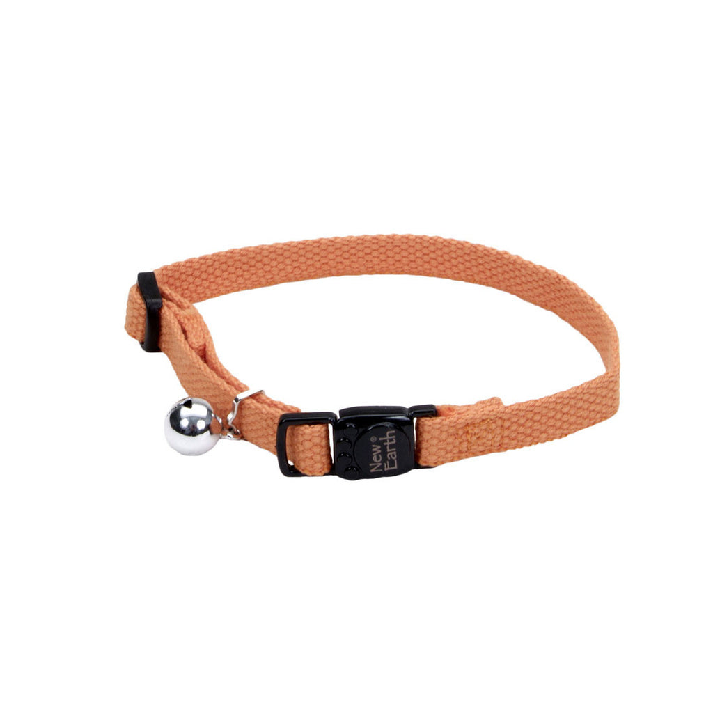 Coastal Pet New Earth Soy Breakaway Cat Collar - Pumpkin Orange - Adjustable 8-12"