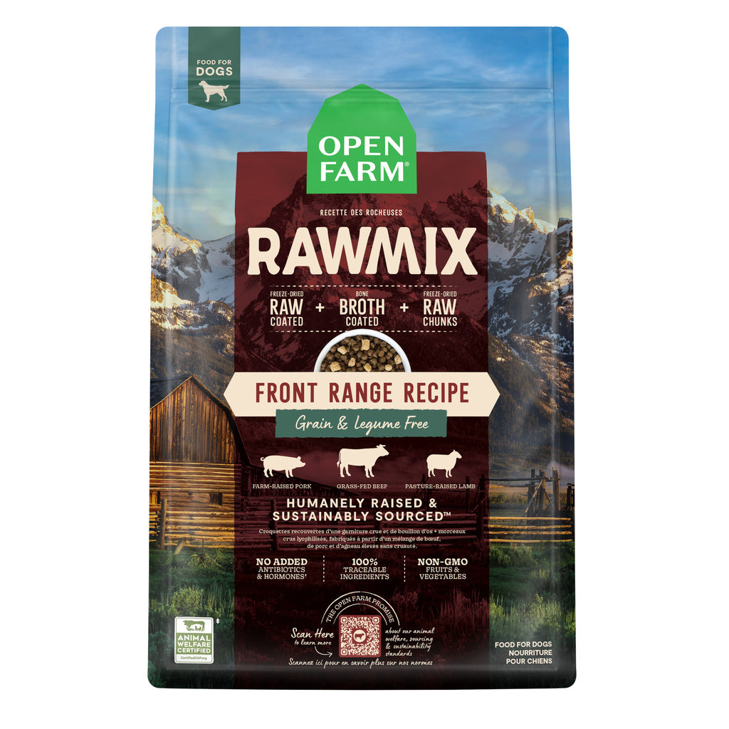 Open Farm RawMix Front Range Grain-Free Dry Dog Food, 20 lb Bag - Beef, Pork & Lamb Recipe