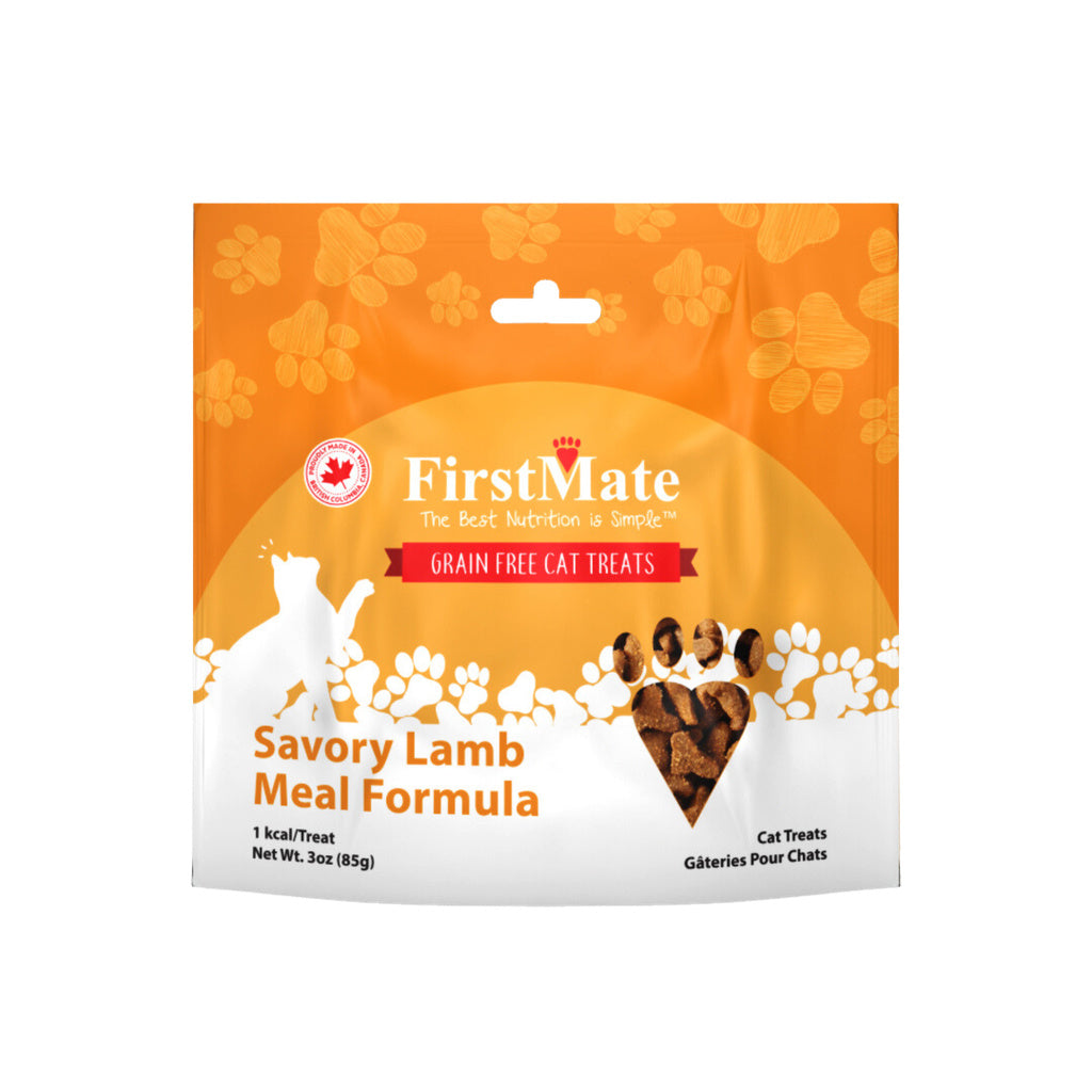 FirstMate Cat Treats - Savory Lamb, Grain-Free, LID, 3 oz