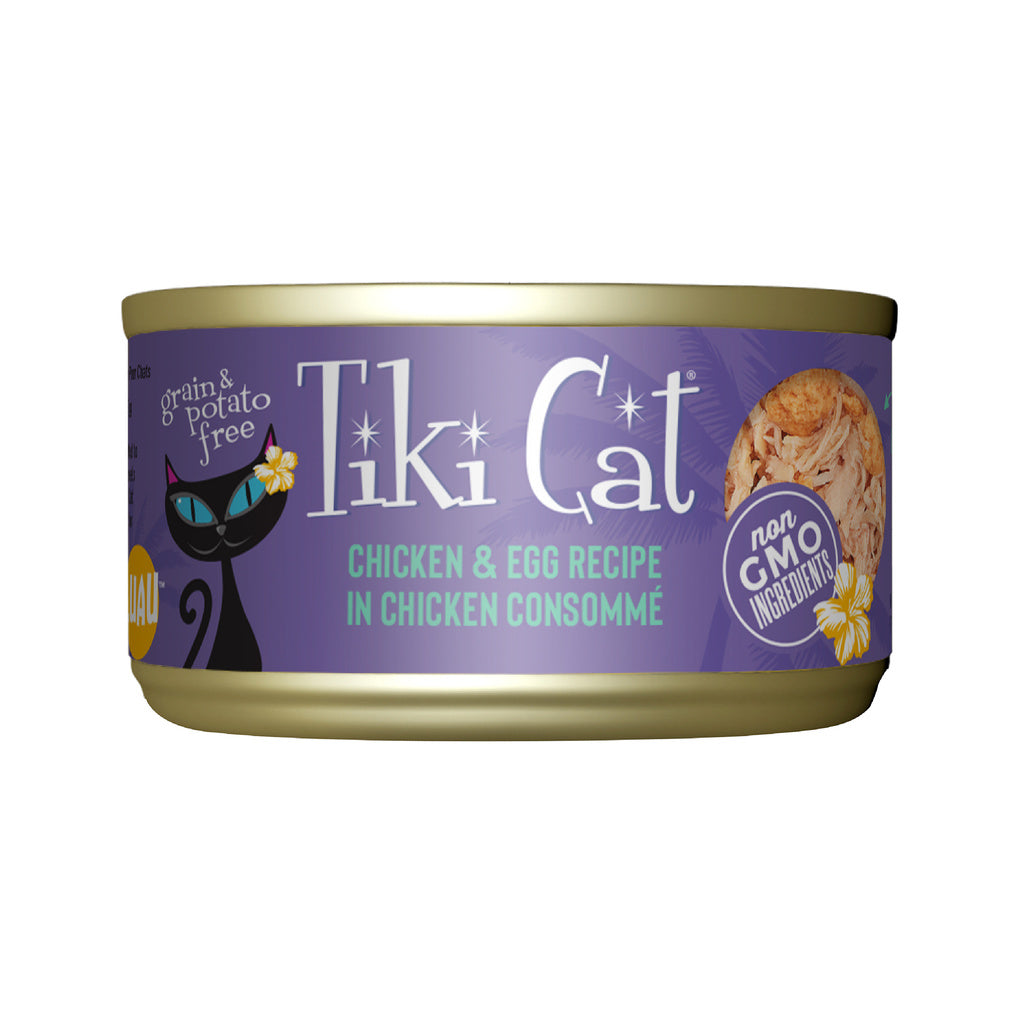 Tiki Cat Koolina Luau Chicken & Egg Canned Wet Cat Food, 2.8 oz Can, Grain-Free Chicken Consommé Recipe