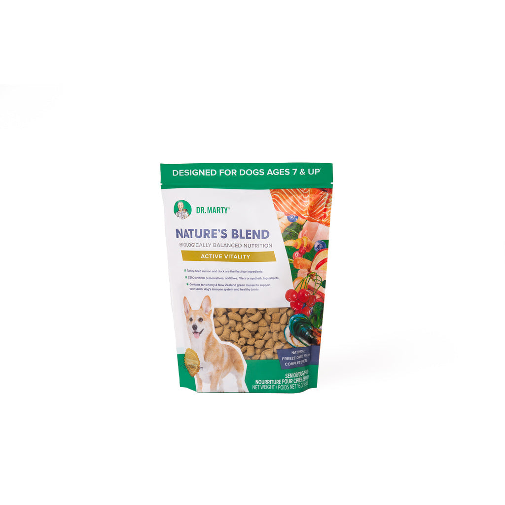 Dr. Marty Nature's Blend Active Vitality Senior Freeze-Dried Raw Dog Food, 16 oz