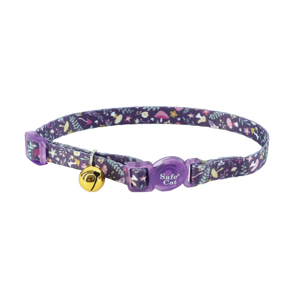Coastal Safe Cat Fashion Breakaway Collar - Magic Garden - 3/8" x 8-12" Adjustable Cat Collar