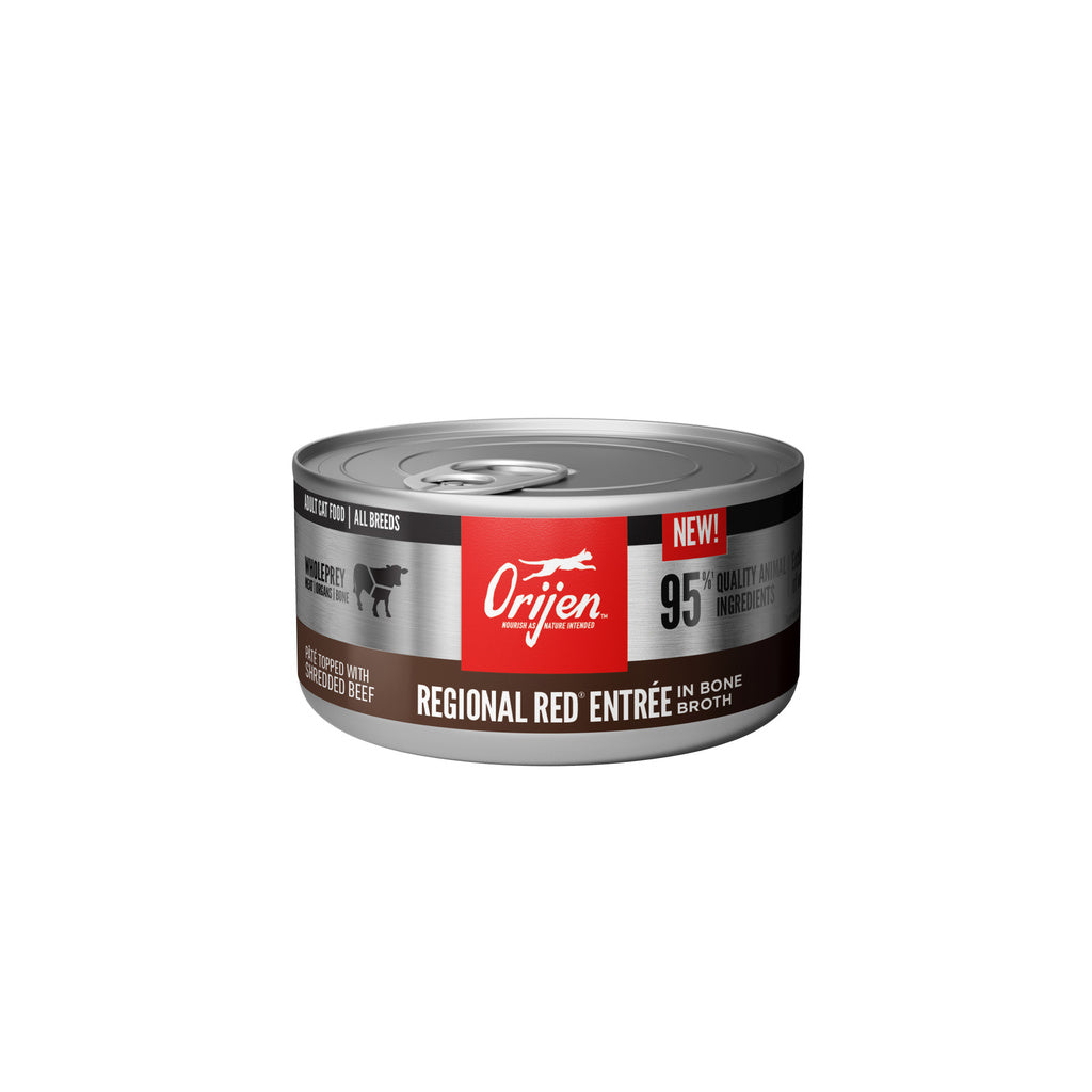 ORIJEN Regional Red Entrée Wet Cat Food, 3oz Can (Single or 24-Pack) Adult Grain-Free Pate in Bone Broth