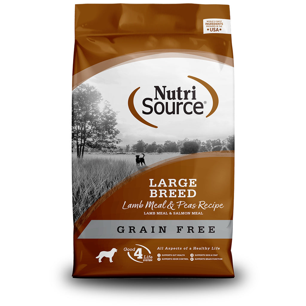 NutriSource Grain Free Large Breed Lamb & Pea Dog Food, 26 lb