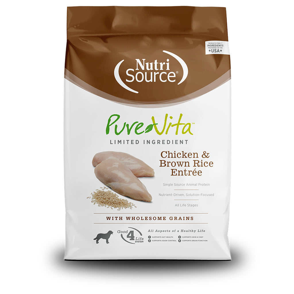 PureVita Chicken & Brown Rice Dry Dog Food - 4 lb Bag