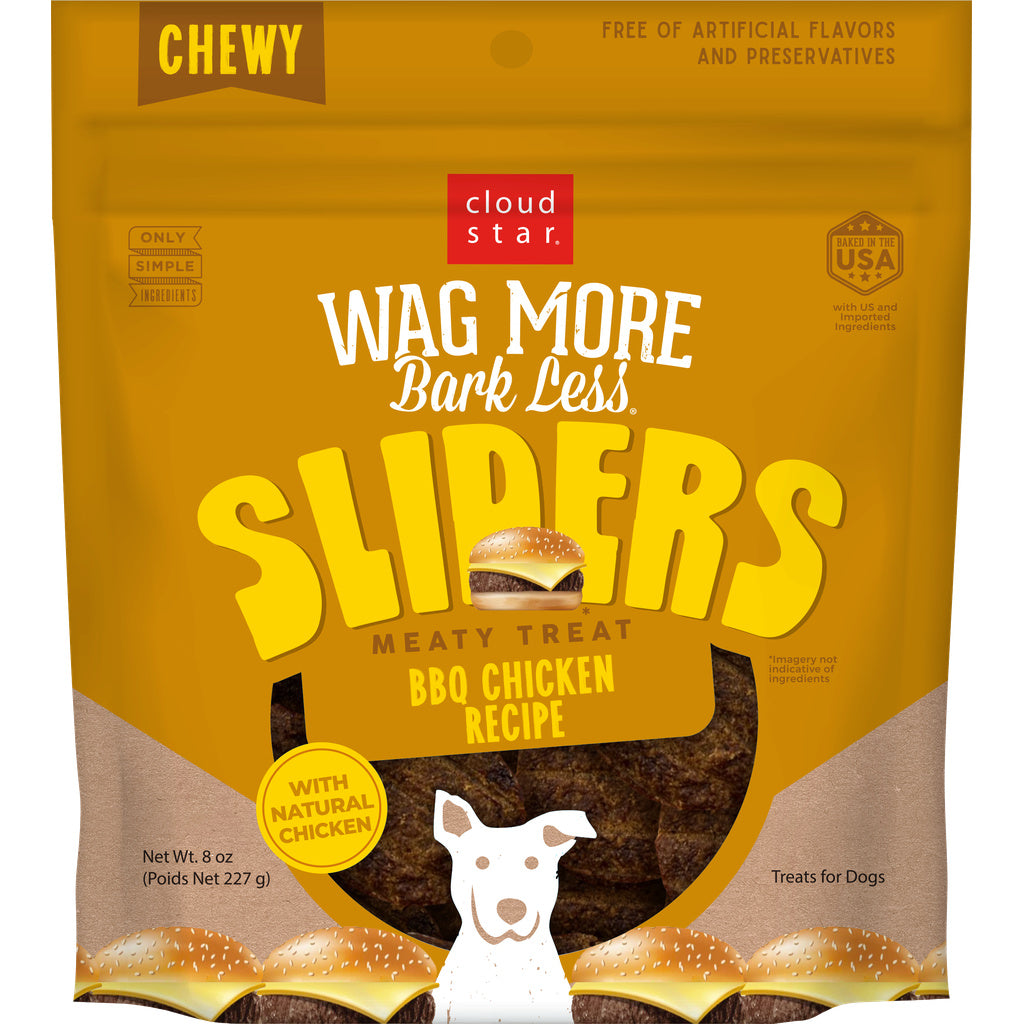 Wag More Bark Less Sliders Dog Treats, BBQ Chicken, 8 oz. Bag