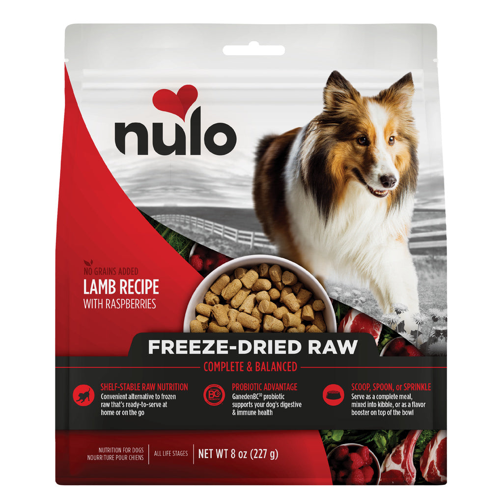 Nulo Freestyle Freeze-Dried Raw Lamb & Raspberry Recipe Dog Food, 8 oz, Grain-Free