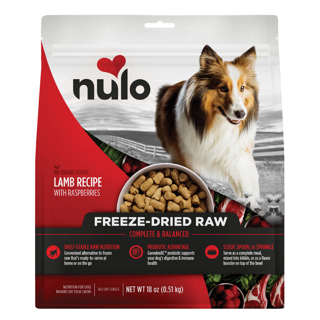 Nulo Freestyle Freeze-Dried Raw Lamb & Raspberries Dog Food, 18 oz Bag, Grain-Free Kibble