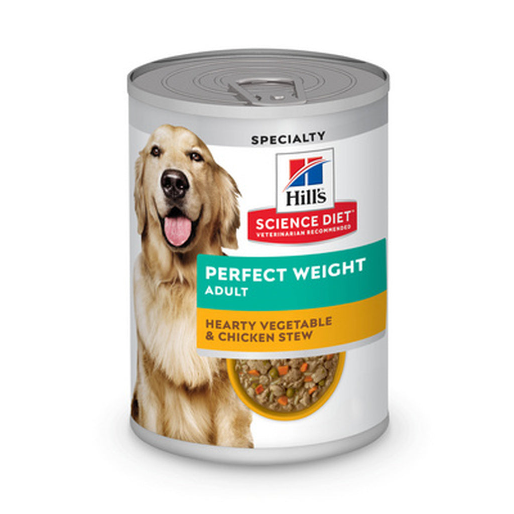Hill's Science Diet Adult Perfect Weight Chicken & Vegetable Stew Wet Dog Food, 12.5 oz Can