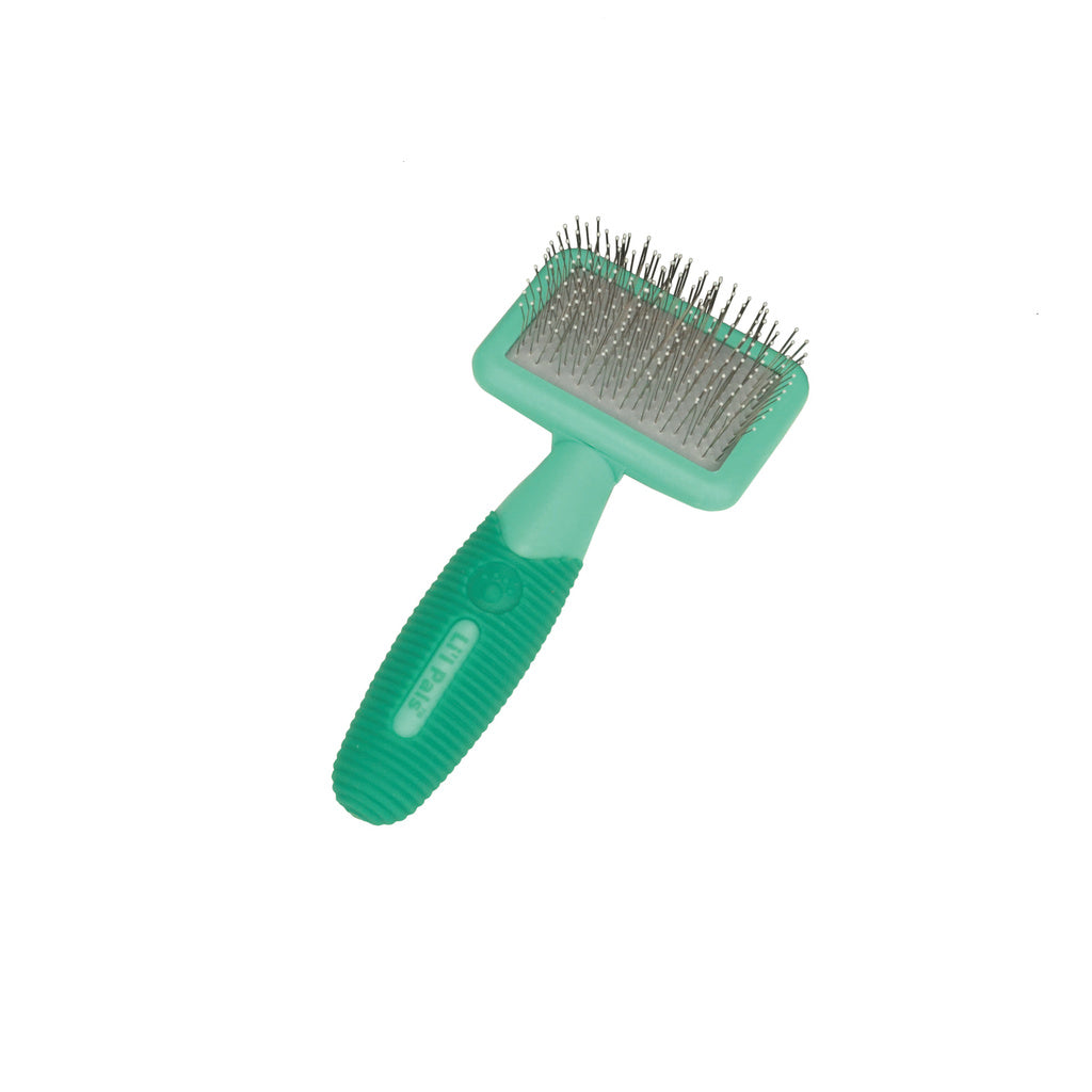 Coastal Li'l Pals Dog Slicker Brush with Coated Tips - Small Breed Grooming Tool