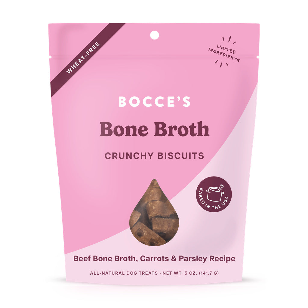 Bocce's Bakery Beef Bone Broth & Carrot Dog Treats, 5 oz