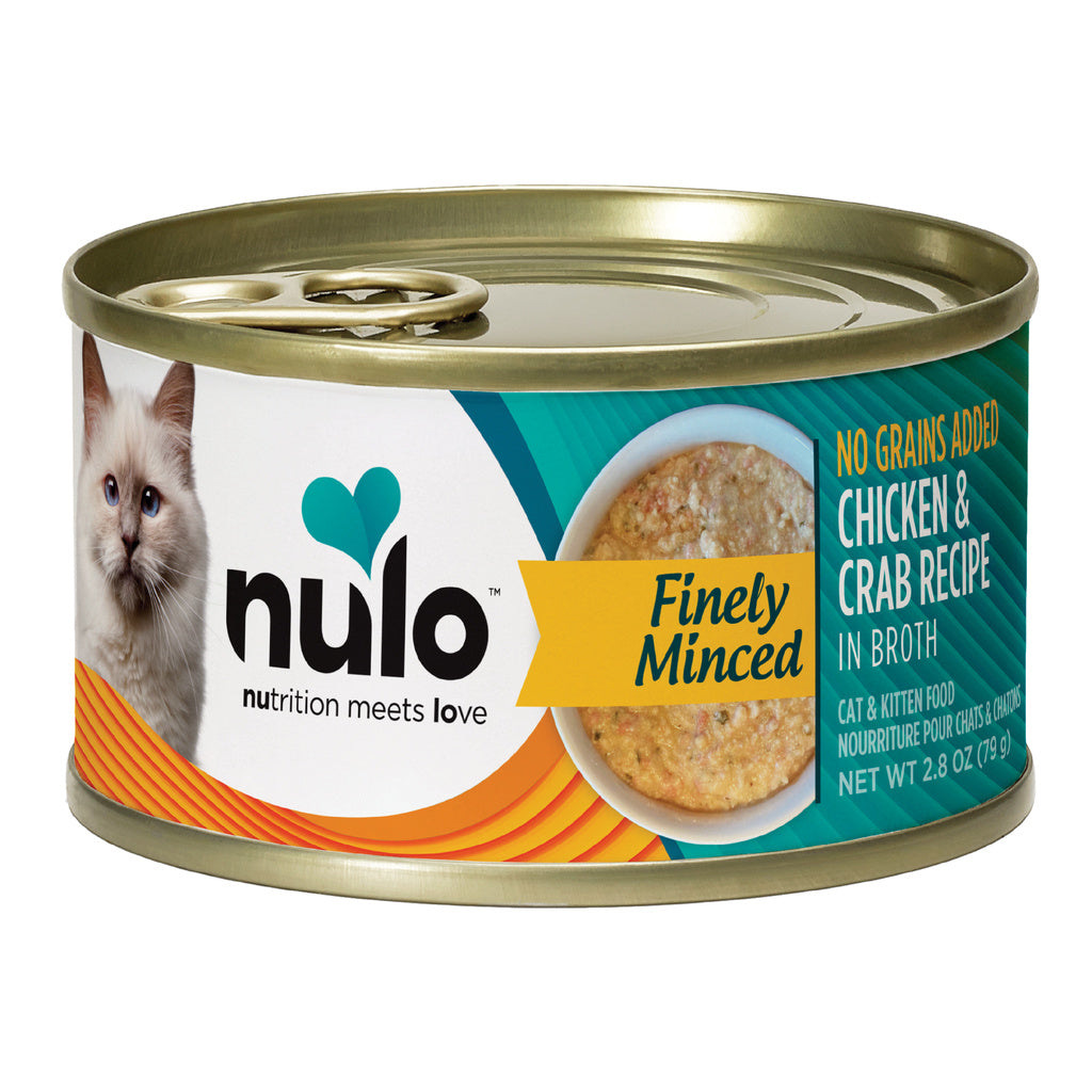 Nulo Freestyle Cat & Kitten Minced Chicken & Crab Recipe Wet Food, 2.8 oz Can