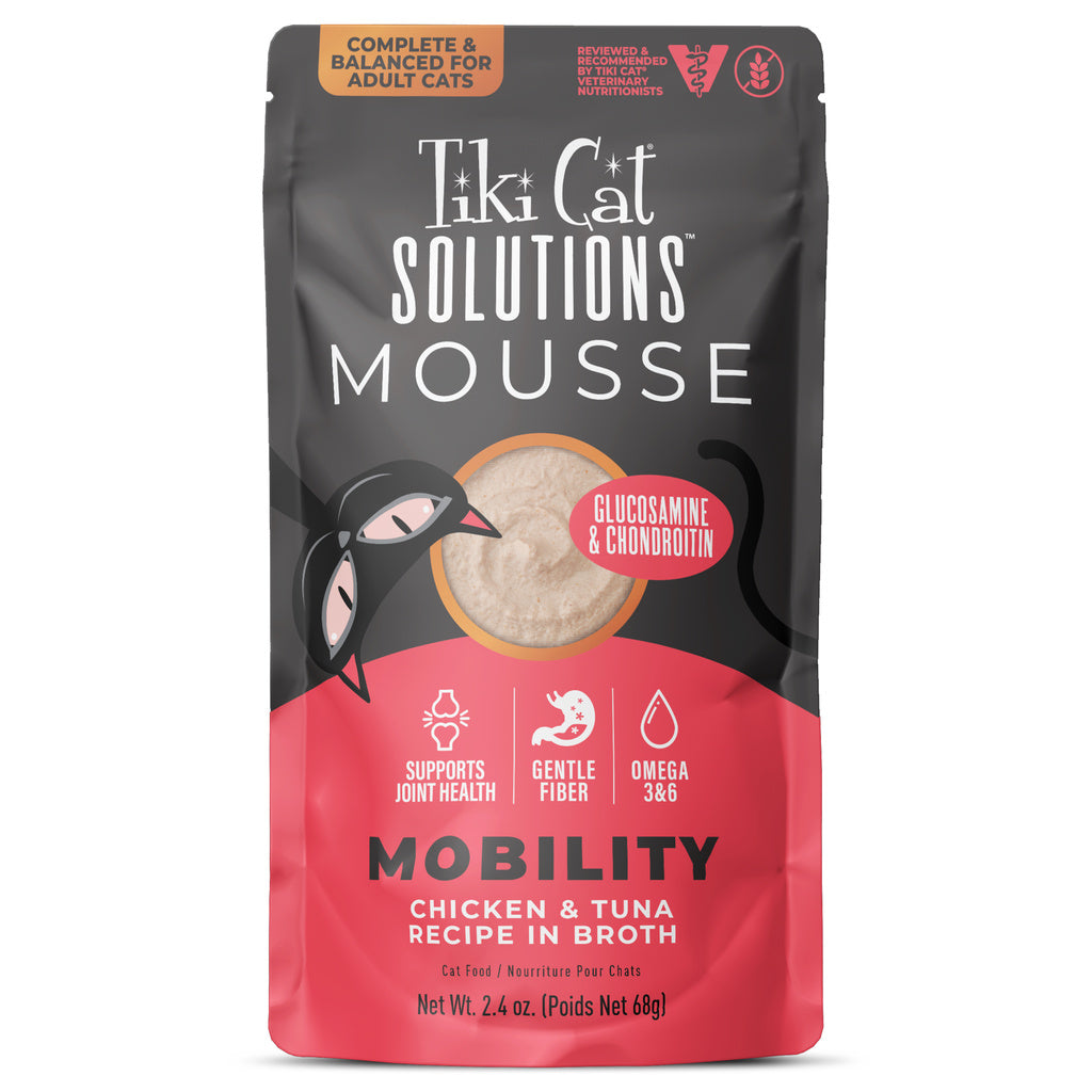 Tiki Cat Special Mousse Mobility Chicken & Tuna Recipe Wet Cat Food, 2.4 oz Pouch