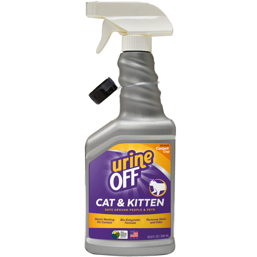 Urine Off Cat & Kitten Stain & Odor Remover - 16.9oz Spray with Carpet Cap