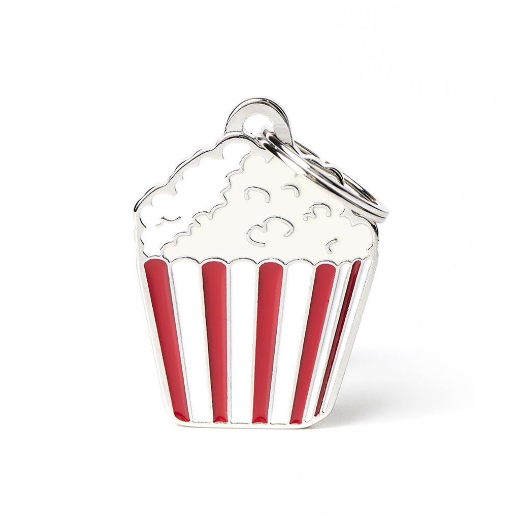 My Family Food Popcorn ID Tag - Pet Identification Tag