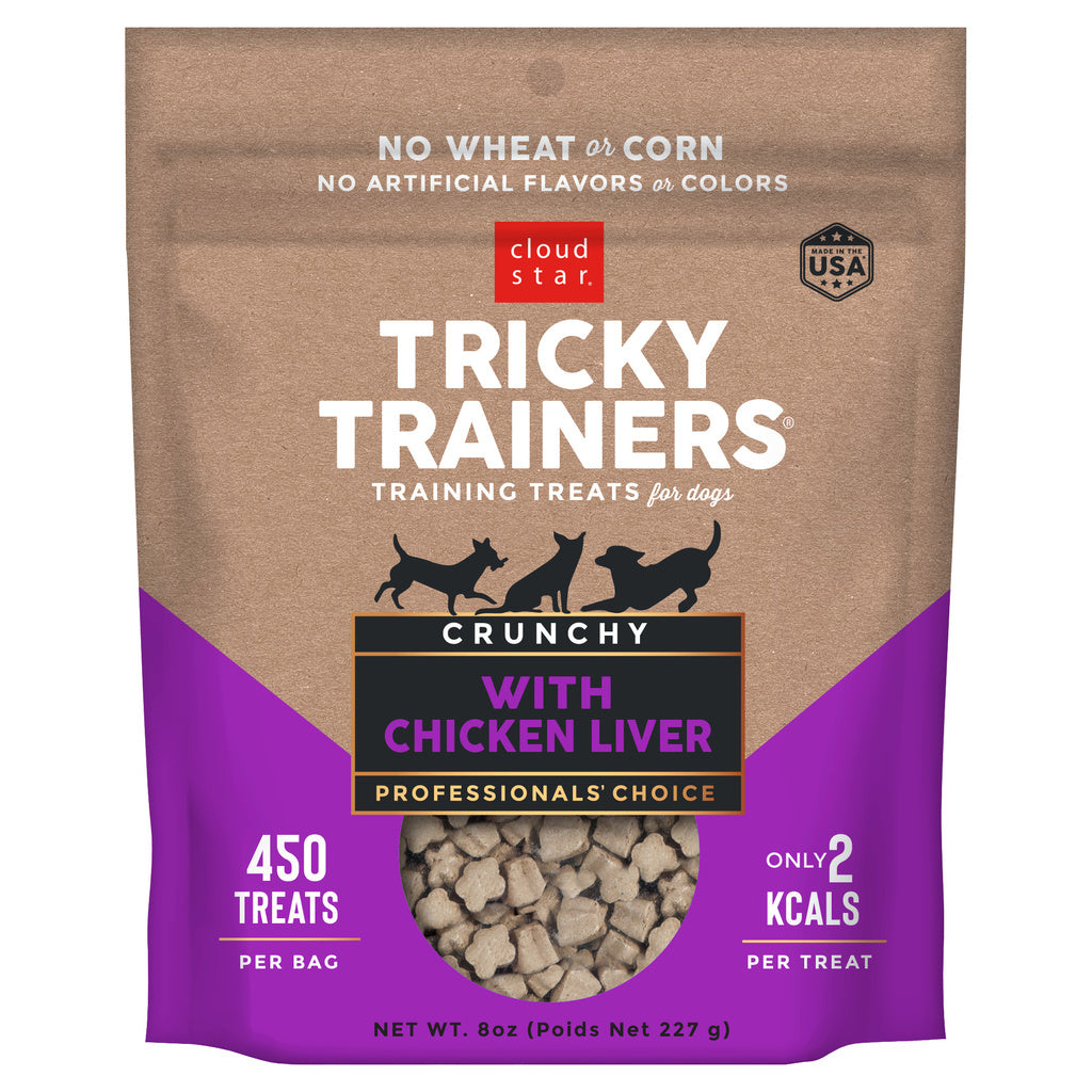 Cloud Star Tricky Trainers Crunchy Liver Dog Treats, 8 oz Bag