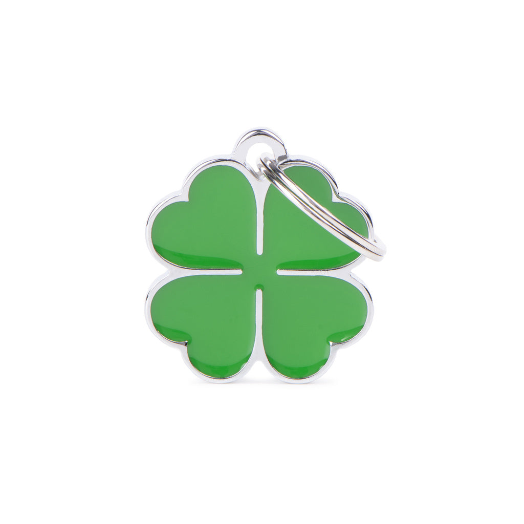 MyFamily Charms Clover Dog ID Tag - Personalized Pet Tag