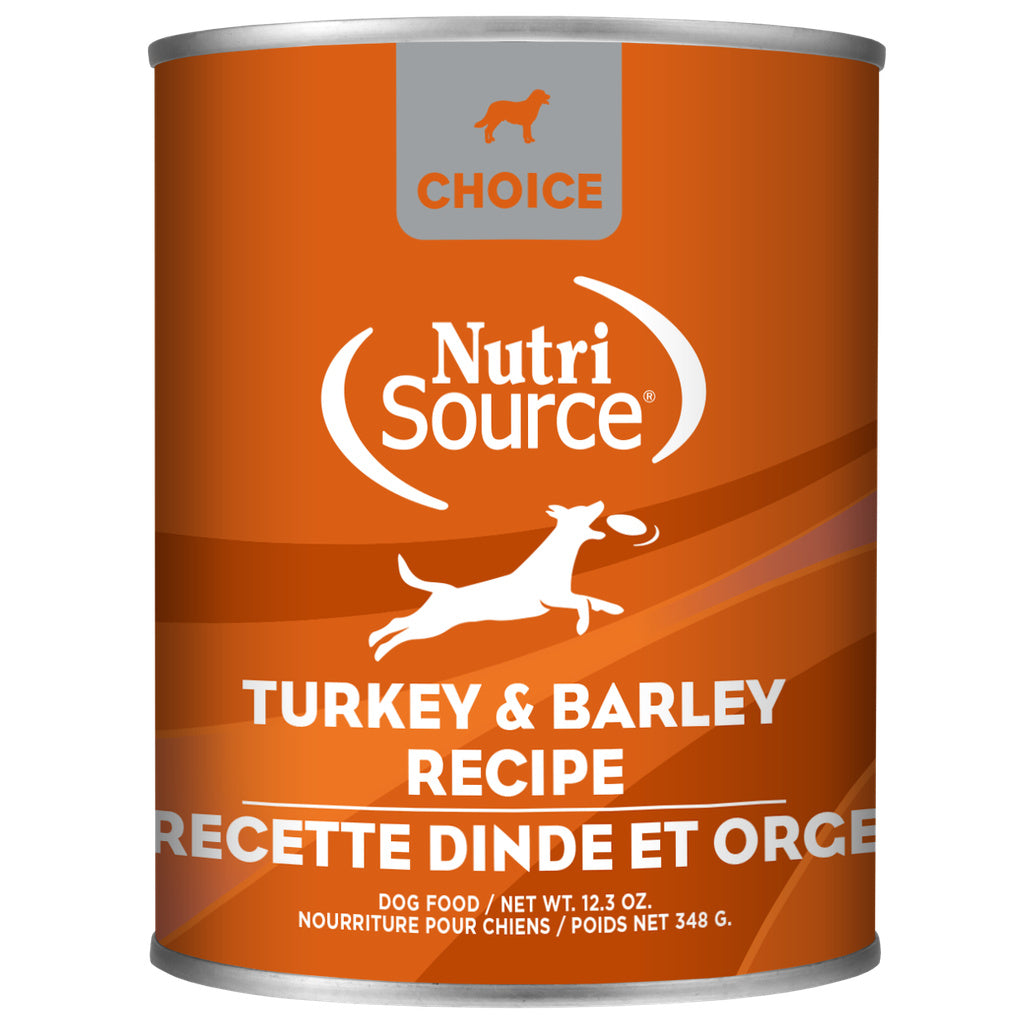 NutriSource Dog Choice Turkey & Barley Wet Food 12.3oz