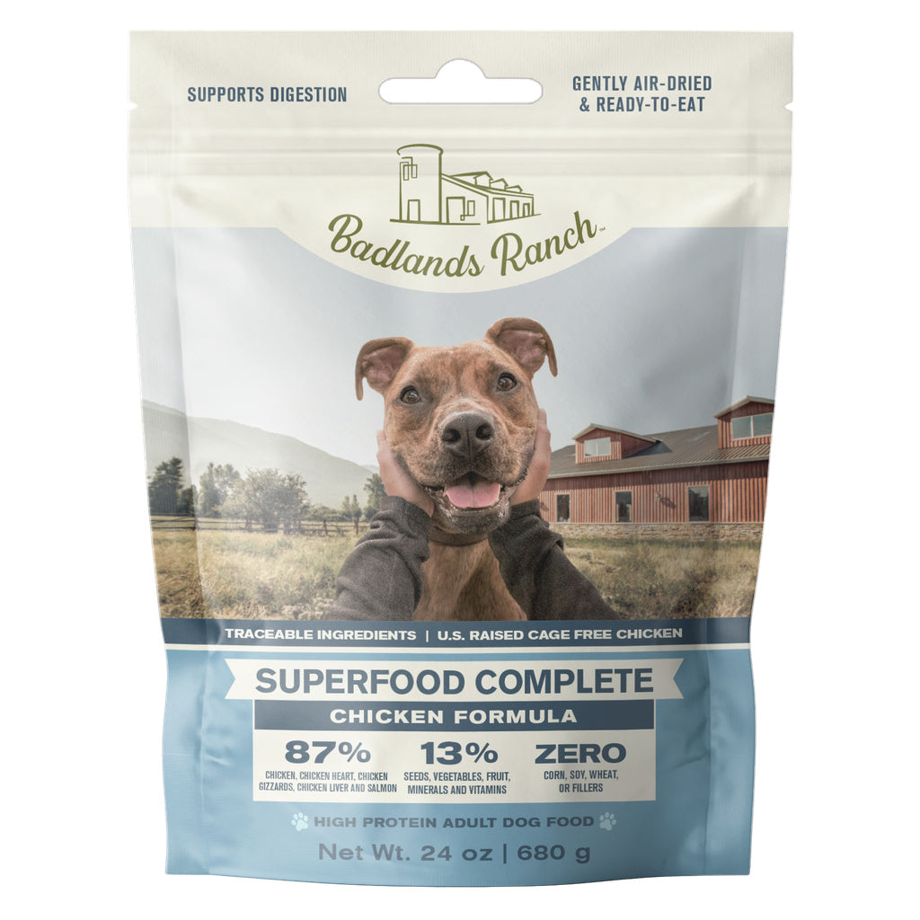 Badlands Ranch Superfood Complete Chicken Formula Air-Dried Dog Food, 24 oz