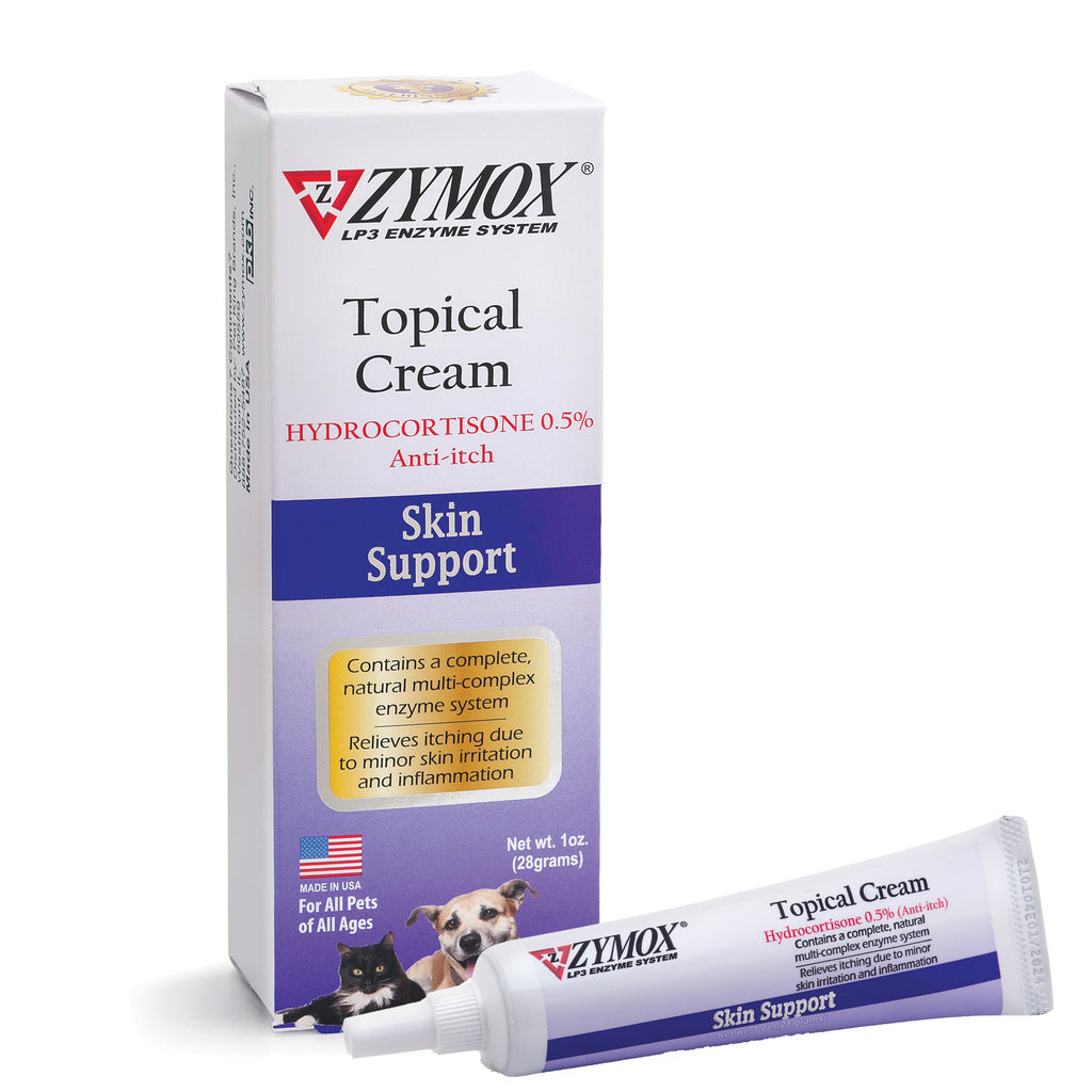 Zymox Topical Cream with 0.5% Hydrocortisone for Dogs and Cats, 1 oz